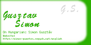 gusztav simon business card