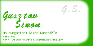 gusztav simon business card